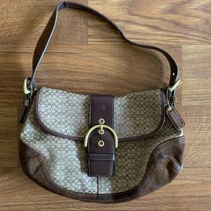 vintage coach soho monogram shoulder bag purse